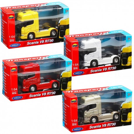 WELLY METALOWY MODEL SCANIA V8 R730 1:64