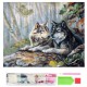 780171 HAFT DIAMENTOWY MOZAIKA 45x35 WILKI NA SKALE