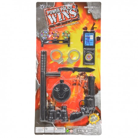 609373 ZESTAW POLICYJNY REWOLWER + AKCESORIA BLISTER
