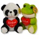 238076 PLUSZAK PANDA lub ŻABA Z SERCEM 20 CM WALENTYNKA