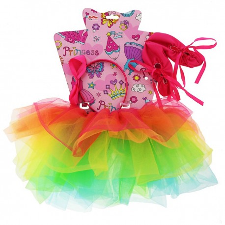 677161 STRÓJ TĘCZOWA BALERINA - SPÓDNICZKA + AKCESORIA