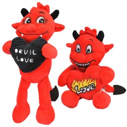 148483 PLUSZAK DIABEŁ Z SERCEM 25 CM WALENTYNKA