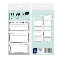 272959 NAKLEJKI NA ZESZYTY RAMKI 9 NAKLEJEK