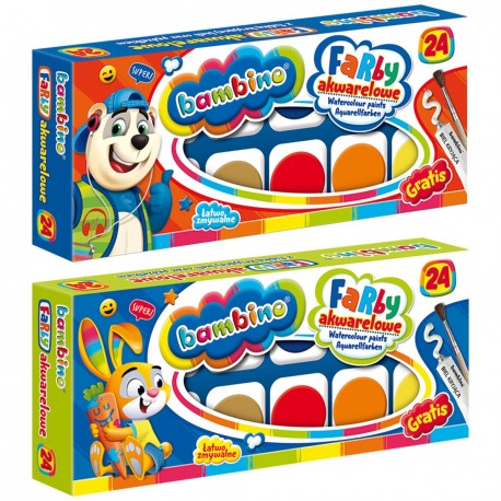 628658 BAMBINO FARBY AKWARELOWE 24 KOLORY