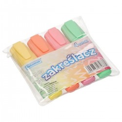 072833 ZAKREŚLACZE PASTELOWE 4 KOLORY