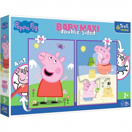 43001 TREFL PUZZLE 2w1 POGODNY DZIEŃ PEPPY BABY MAXI