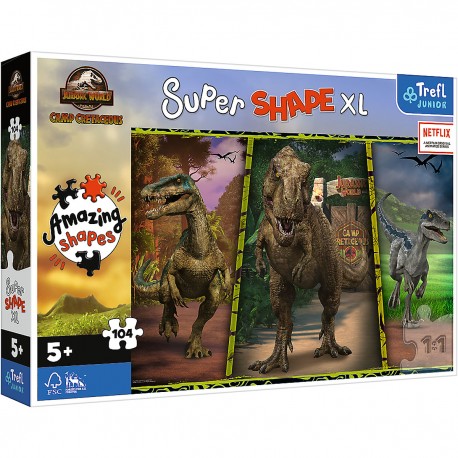 50020 TREFL PUZZLE 104el JURASSIC WORLD SUPER SHAPE XL