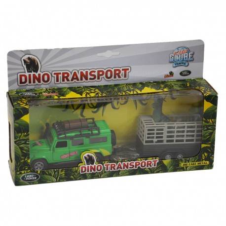 370759 AUTO LAND ROVER Z PRZYCZEPĄ I DINOZAUREM
