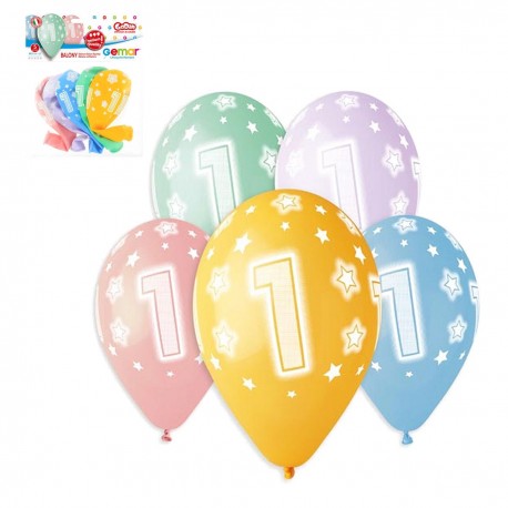 321920 GODAN BALONY CYFRA 1 13" 5 SZTUK GODAN