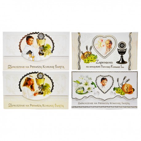 004314 ZAPROSZENIE NA PIERWSZĄ KOMUNIĘ ŚWIĘTĄ + KOPERTA ZSE