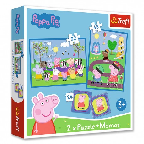 93331 TREFL PUZZLE 2w1 ŚWINKA PEPPA