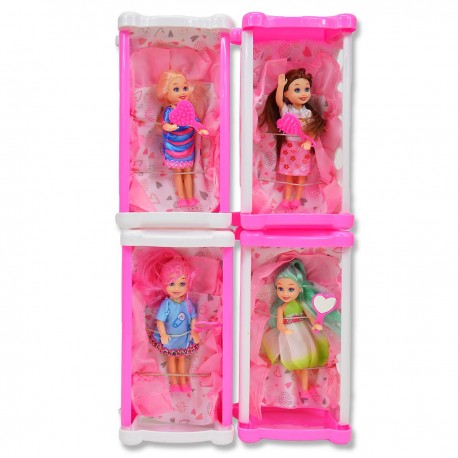 980493 KOŁYSKA Z LALKĄ MINI 4 WZORY