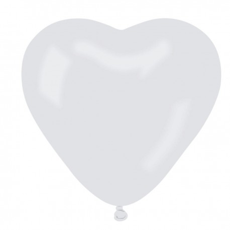 560107 BALONY SERCE 50 SZT. - PASTELOWE BIAŁE GODAN