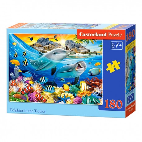 018468 CASTORLAND PUZZLE 180el DELFINY W TROPIKACH