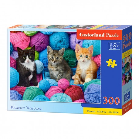 030477 CASTORLAND PUZZLE 300el KOTKI W PRZĘDZIE