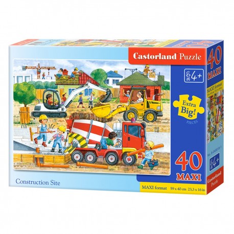 040018 CASTORLAND PUZZLE 40el MAXI NA BUDOWIE