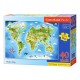 040117 CASTORLAND PUZZLE 40el MAPA ŚWIATA