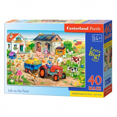 040193 CASTORLAND PUZZLE 40el ŻYCIE NA FARMIE