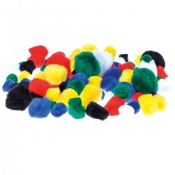 0680211 POMPONY MIX KOLORÓW 10-25 mm 78 szt. BREWIS