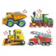 004256 CASTORLAND PUZZLE 4w1 POJAZDY