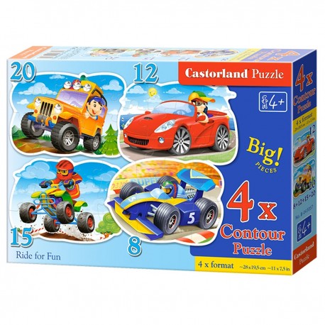 043057 CASTORLAND PUZZLE 4w1 JAZDA DLA ZABAWY
