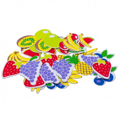 703069 NAKLEJKI Z PIANKI - OWOCE 30-50 mm 40 szt. BREWIS