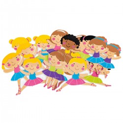 703076 NAKLEJKI Z PIANKI - BALETNICE 50-75 mm 16 szt. BREWIS