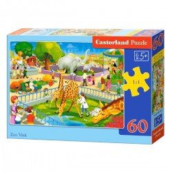 066155 CASTORLAND PUZZLE 60 EL WIZYTA W ZOO