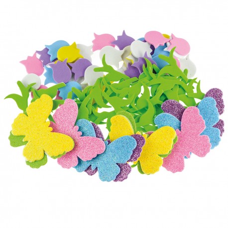 682451 NAKLEJKI Z PIANKI - ŁĄKA 20-50 mm 92 szt. BREWIS