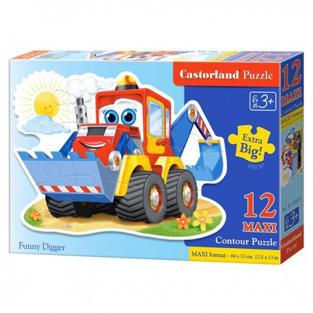 120024 CASTORLAND PUZZLE 12 EL MAXI ZABAWNA KOPARKA