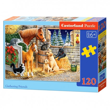 013340 CASTORLAND PUZZLE 120 EL ZEBRANIE PRZYJACIÓŁ