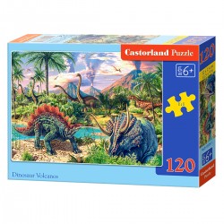 013234 CASTORLAND PUZZLE 120 EL DINOZAURY I WULKANY