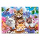 8013524 CASTORLAND PUZZLE 120 EL KOTKI W KWIATACH