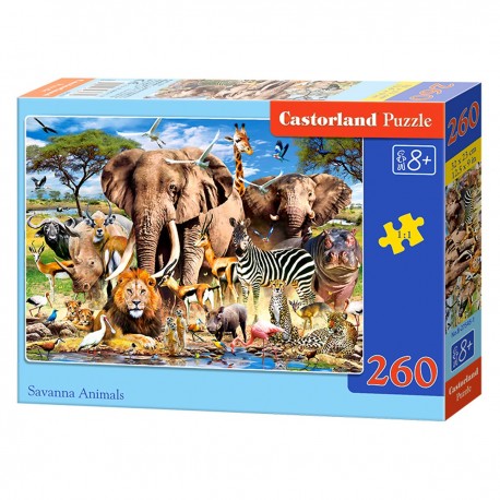 027545 CASTORLAND PUZZLE 260 EL ZWIERZĘTA SAWANNY