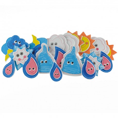 685674 NAKLEJKI Z PIANKI - CHMURY 30-50 mm 18 szt. BREWIS