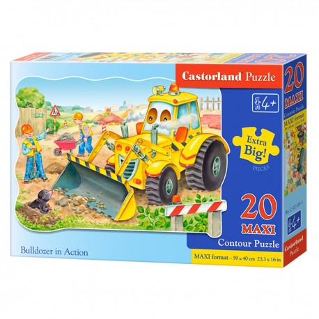 002139 CASTORLAND PUZZLE 20 EL BULDOŻER W AKCJI