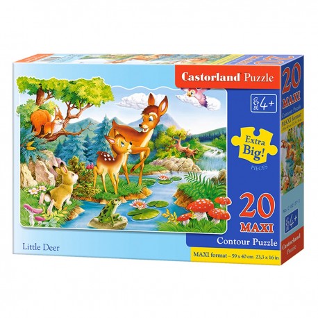 002177 CASTORLAND PUZZLE 20 EL MAXI MAŁY JELEŃ
