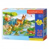 002177 CASTORLAND PUZZLE 20 EL MAXI MAŁY JELEŃ