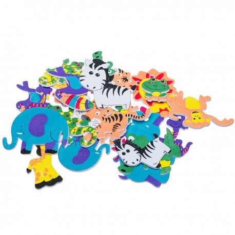 703113 NAKLEJKI Z PIANKI - ZWIERZĘTA 25-65 mm 24 szt. BREWIS