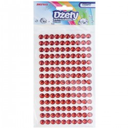 684493 DŻETY SAMOPRZYLEPNE - CZERWONY 6 mm 140 szt. BREWIS