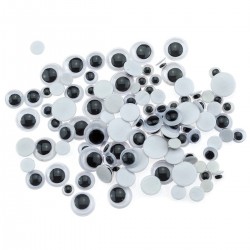 680396 RUCHOME OCZKA SAMOPRZYLEPNE 4-10 mm 102 szt. BREWIS