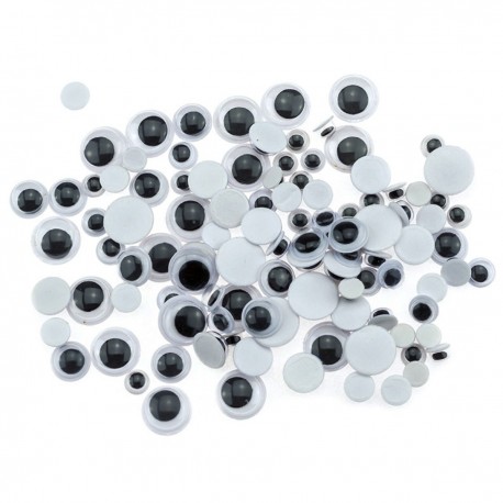 680396 RUCHOME OCZKA SAMOPRZYLEPNE 4-10 mm 102 szt. BREWIS