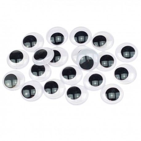 680396 RUCHOME OCZKA SAMOPRZYLEPNE 20 mm 20 szt. BREWIS