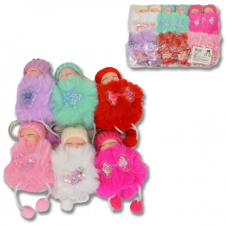 782274 BRELOK BOBAS FUTERKO MIX KOLORÓW PASTELOWE