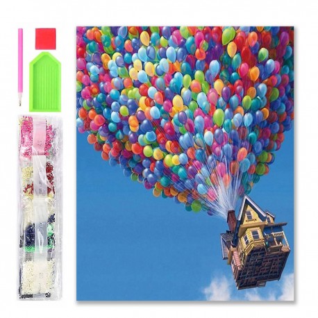 075987 HAFT DIAMENTOWY MOZAIKA 40x30 WILK ŚWIECI W CIEMNOŚCI