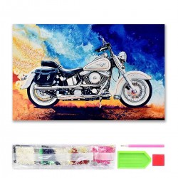 075987 HAFT DIAMENTOWY MOZAIKA 40x30 WILK ŚWIECI W CIEMNOŚCI