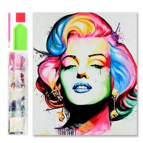 075987 HAFT DIAMENTOWY MOZAIKA 40x30 WILK ŚWIECI W CIEMNOŚCI