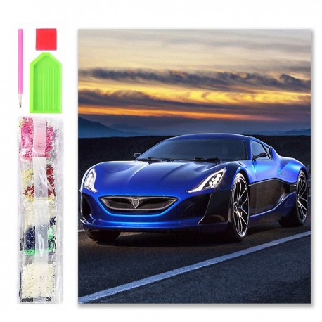 075987 HAFT DIAMENTOWY MOZAIKA 40x30 WILK ŚWIECI W CIEMNOŚCI