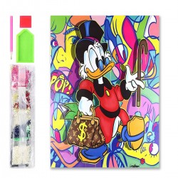 075987 HAFT DIAMENTOWY MOZAIKA 40x30 WILK ŚWIECI W CIEMNOŚCI