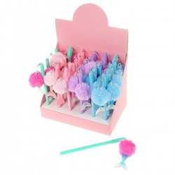 559905 DŁUGOPIS Z ZAWIESZKĄ OGON RYBKI Z PLUSZOWĄ KULĄ